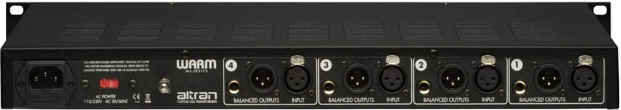 Warm Audio WA-412 - Four Channel Microphone Preamplifier + Instrument DI