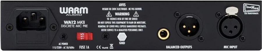 Warm Audio WA12-MK2-BLACK - Discreet Mic Pre Amp