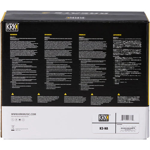 KRK-Two-Way Studio Reference Monitor-K3-NA