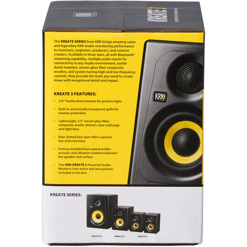 KRK-Two-Way Studio Reference Monitor-K3-NA
