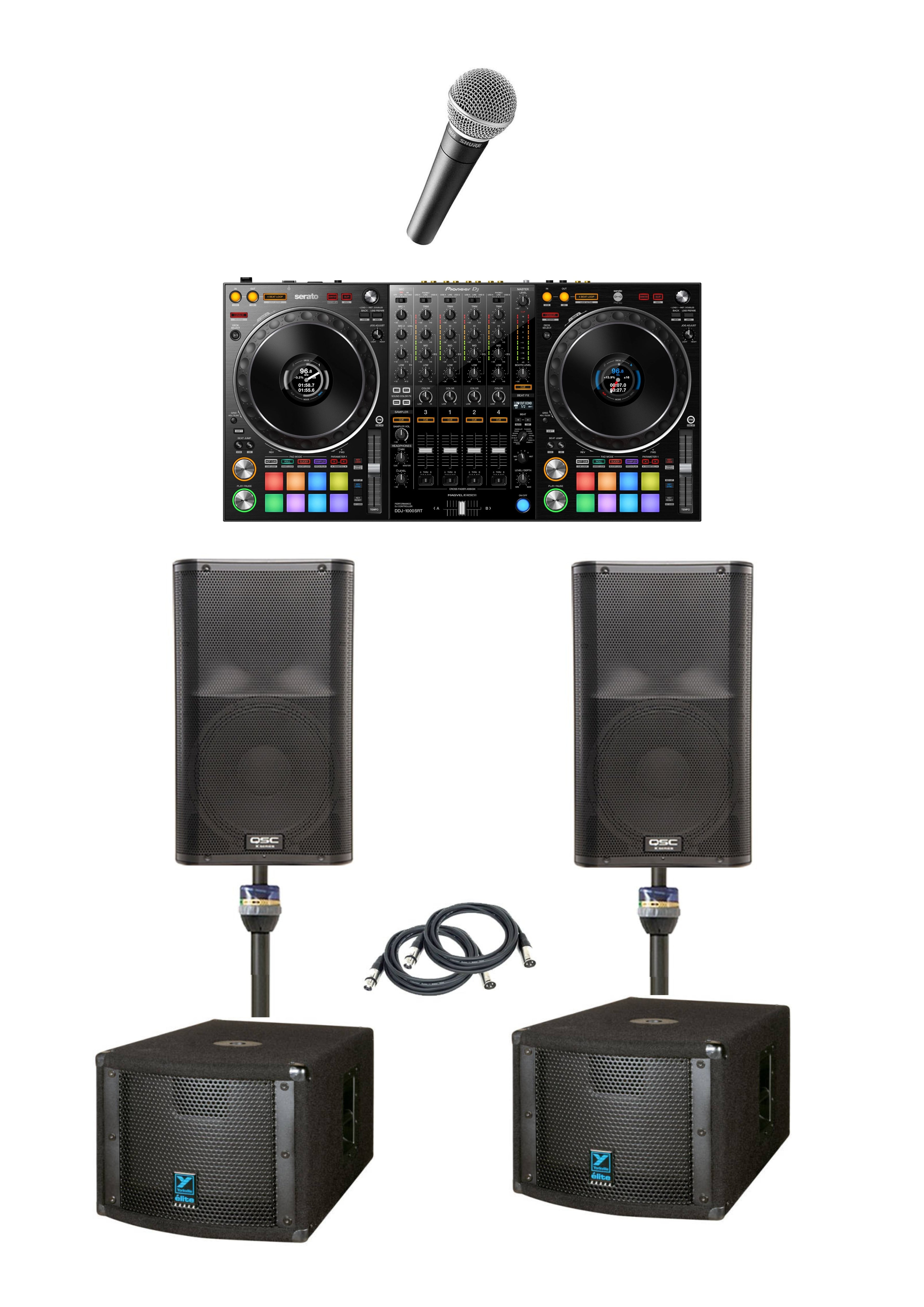 Basic Party DJ Setup Setup (150-200 People)