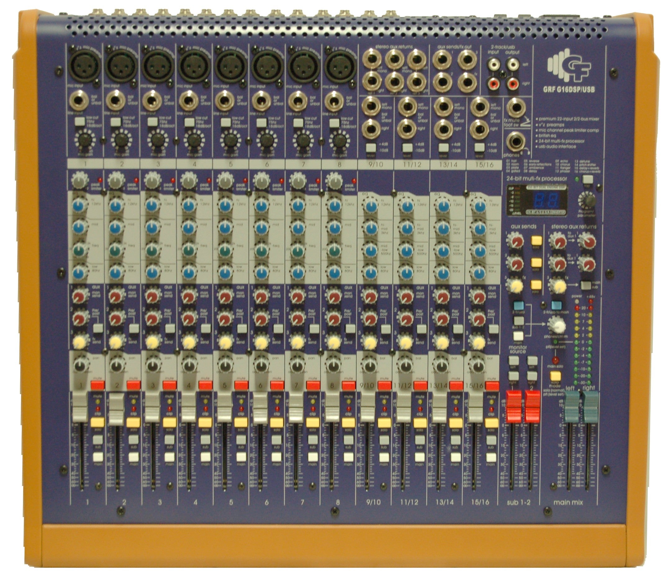 Groove Factory 16 Channel USB Mixer With DSP