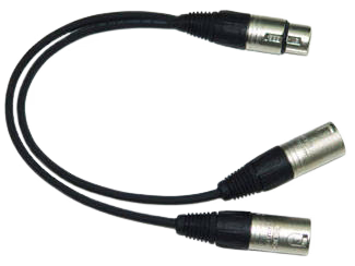 Yorkville MC-1YM Standard Series XLR-F to 2x XLR-M Y-Cable